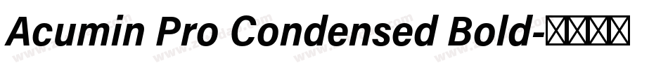 Acumin Pro Condensed Bold字体转换